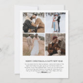 Jaar in momenten Familiefoto collage Kerstmis Feestdagenkaart (Achterkant)