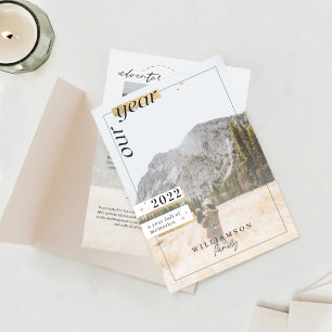 Jaar in Review Familie Foto's Jaar vol herinnering Feestdagenkaart