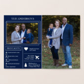 Jaar in Review | Kerstfotofeestdag Folie Kaarten (Binnen)