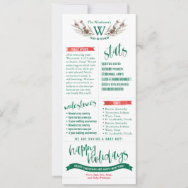 Jaar in Review kerstkaarten met foto's Feestdagenkaart