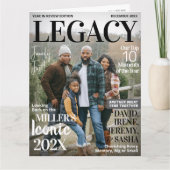 Jaar in Review Magazine Wenskaart Pics Collage Kaart (Voorkant)