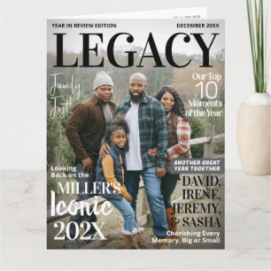 Jaar in Review Magazine Wenskaart Pics Collage Kaart