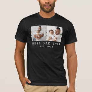 Jaar Oprichting 2 Foto's Beste Papa Ooit T-shirt