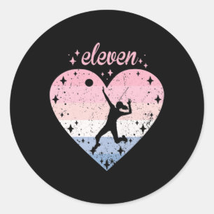 Jaar oud Cute Volleyball Birthday Girl de Dag Ronde Sticker