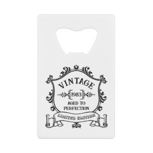  jaar oud tot perfectie op maat geboortejaar kredietkaart flessenopener