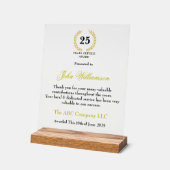 Jaar Services Award Acryl Bord (Hoek)