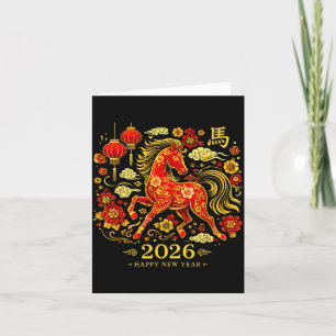 Jaar Shirt Paard Chinese Zodiak Celebratie Kaart