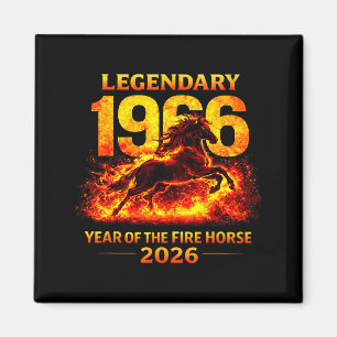 Jaar Van 1966 Vuur Paard 60ste Verjaardag Magneet