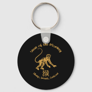 Jaar van aap eigenschappen Chinese Zodiak Chinees Sleutelhanger