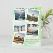 Jaar van Avontuur Reizen Fotocollage Feestdagenkaart (Staand voorkant)