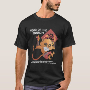 Jaar Van De Aap Chinese Zodiak Maaneujarneujarsdag T-shirt
