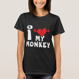 Jaar van de aap "Ik hou van mijn aap" T-shirt