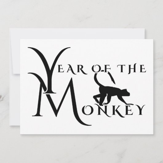Jaar van de aap kaart (Voorkant)