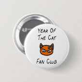 Jaar van de Cat Fan Club Button (Voorkant /achterkant)