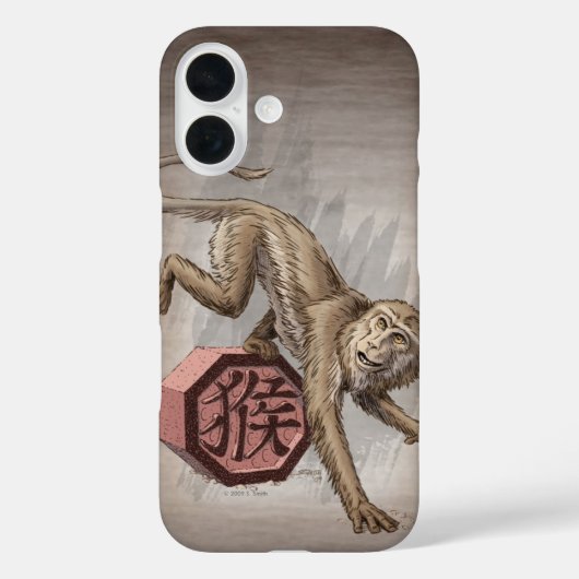 Jaar van de Chinees-apen-zondart-iPhone-tas Case-Mate iPhone Case (Achterkant)