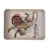 Jaar van de Chinese Zodiac Kunst in Monkey Magneet (Horizontaal)