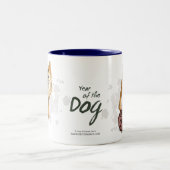 Jaar van de Chinese Zodiac Kunst van de Dog Tweekleurige Koffiemok (Center)