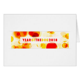 Jaar van de Dog 2018 Bokeh Banner