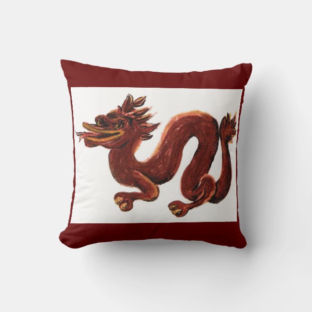Jaar van de draak 2012 Amerikaans MoJo Pillow Kussen (Voorkant)