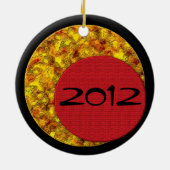 Jaar van de draak: 2012 keramisch ornament (Achterkant)