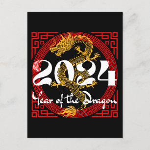 Jaar van de Draak 2024 Chinese dierenriem Briefkaart