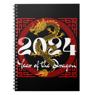 Jaar van de Draak 2024 Chinese dierenriem Notitieboek