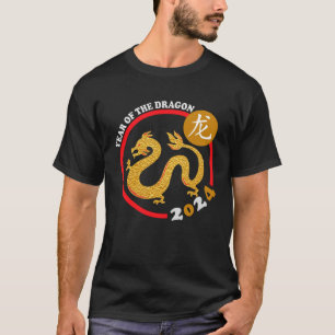 Jaar van de Draak 2024 Chinese Zodiac Maan Nieuw Y T-shirt
