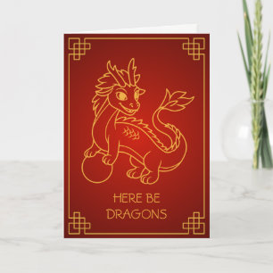Jaar van de Draak 2024 Chinese Zodiakus Blank Kaart