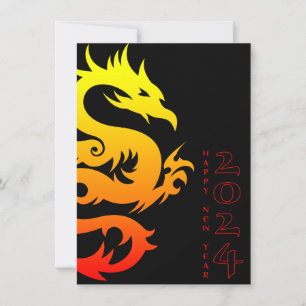 jaar van de draak 2024 feestdagenkaart