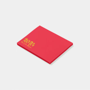 Jaar van de draak 2024 goud post-it® notes