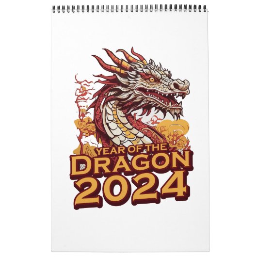 Jaar van de draak 2024 kalender (Hoes)