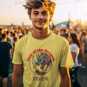Jaar van de Draak 2024 Maan Zodiac teken T-shirt