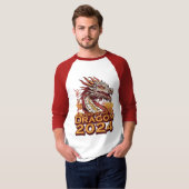 Jaar van de draak 2024 Mannen Shirt (Voorkant volledig)
