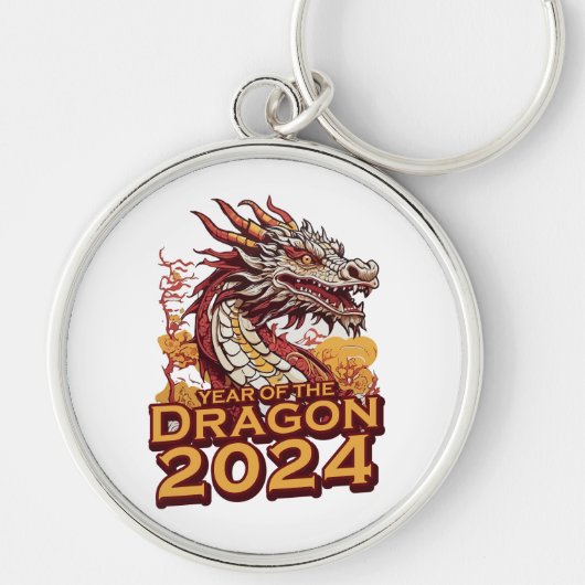 Jaar van de draak 2024 sleutelhanger (Voorkant)