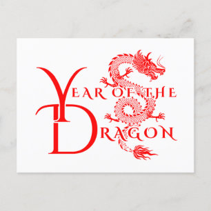 Jaar van de draak briefkaart