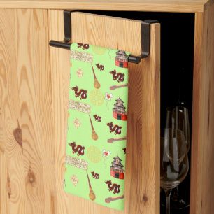 Jaar van de draak Chinese favorieten Muziek Geluk Theedoek