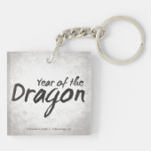 Jaar van de Draak Chinese Zodiac Art Sleutelhanger (Achterkant)