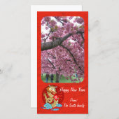 Jaar van de Draak Feestdagenkaart (Voorkant / Achterkant)