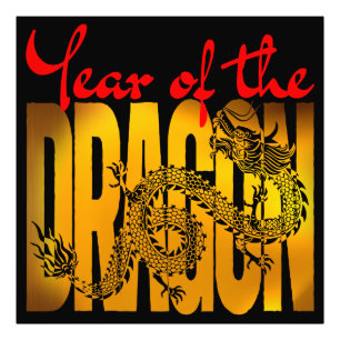Jaar van de Draak Foto Afdruk