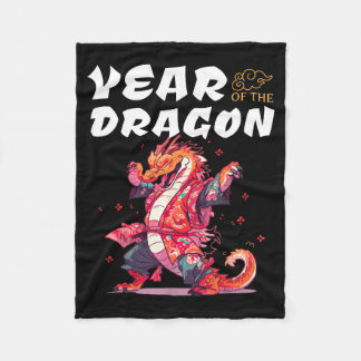 Jaar Van De Draak Grappige Draken Chinese Dierriem Fleece Deken