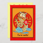 Jaar van de draak kaart (Voorkant / Achterkant)