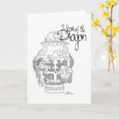 Jaar van de Draak kaart (Gele Bloem)