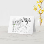 Jaar van de Draak Kaart (Gele Bloem)