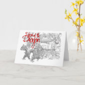 Jaar van de Draak Kaart (Gele Bloem)