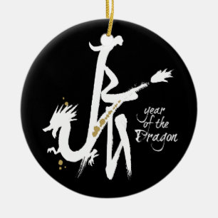 Jaar van de Draak Keramisch Ornament