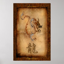 Jaar van de Draak, Poster Tiger Dragon Art