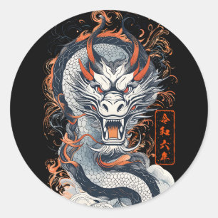Jaar van de Draak Ronde Sticker