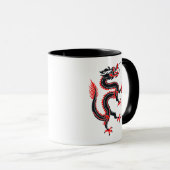 Jaar van de Draak ~ Rood, Zwart en Wit Mok (Voorkant rechts)