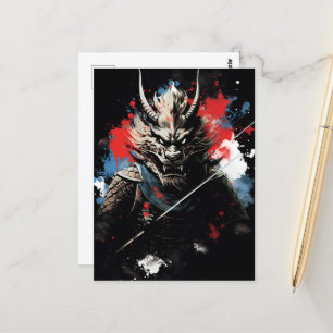 Jaar van de draak Samurai Briefkaart