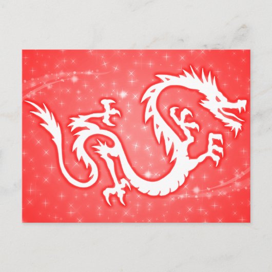 Jaar van de draak Starshine Feestdagenkaart (Voorkant)